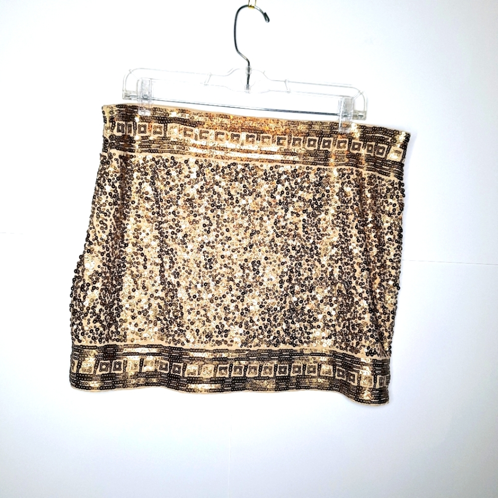 Express New Year's Eve party sequins mini skirt size large. - Picture 1 of 6